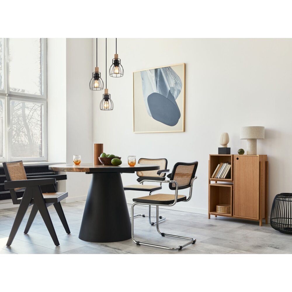 Globo MINA Lampa Wisząca Ciemne drewno, Czarny, 3-punktowe main product photo