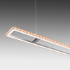 Leuchten-Direkt FELIX60 Lampa Wisząca LED Stal szczotkowana, 2-punktowe, Zdalne sterowanie, Zmieniacz kolorów
