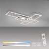 Leuchten-Direkt ASMIN Lampa Sufitowa LED Stal szczotkowana, 1-punktowy, Zdalne sterowanie