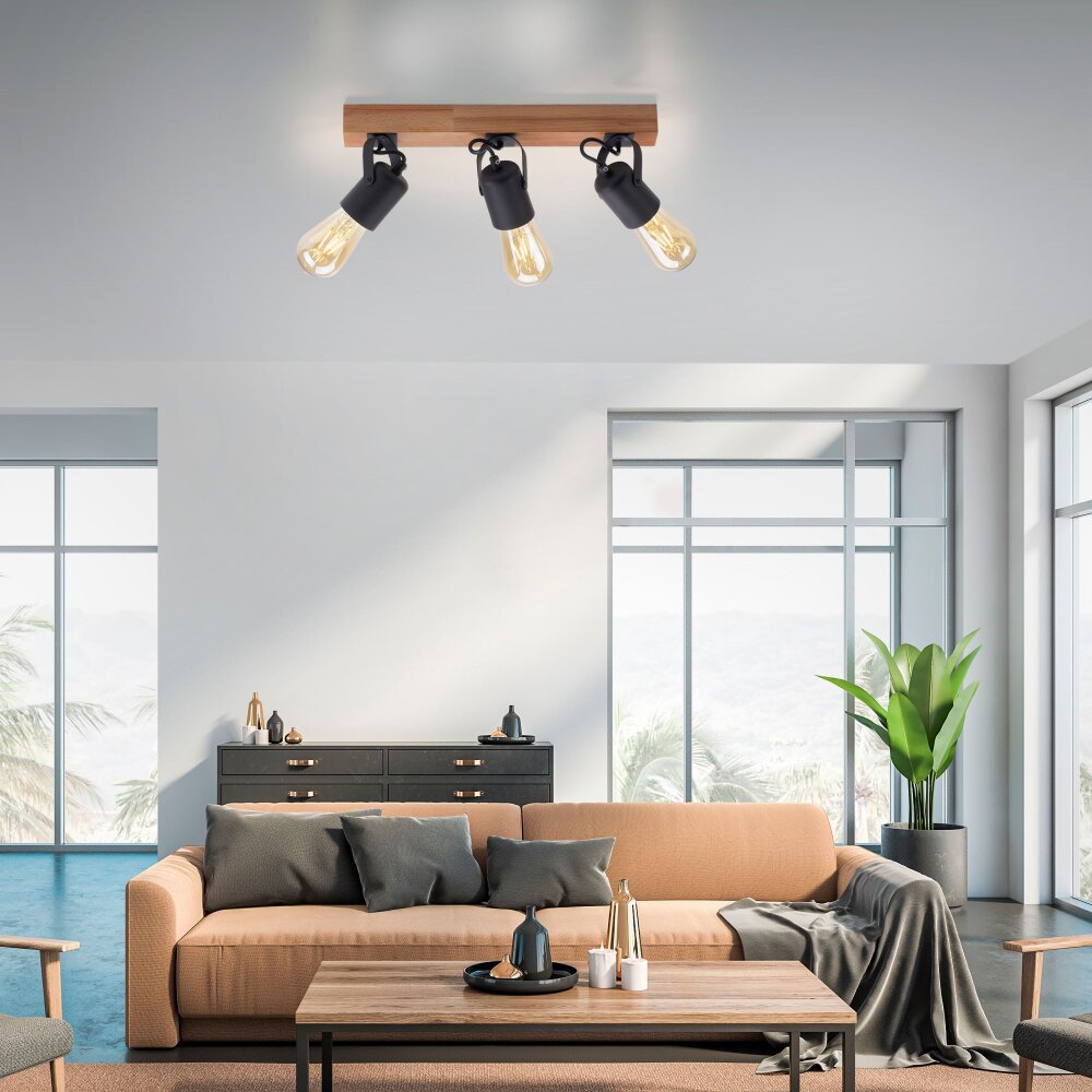 Leuchten-Direkt CANOP Lampa Sufitowa Ecru, Czarny, 3-punktowe main product photo