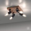Leuchten-Direkt CANOP Lampa Sufitowa Ecru, Czarny, 4-punktowe