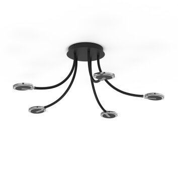 Steinhauer Turound Lampa Sufitowa LED Czarny, 5-punktowe