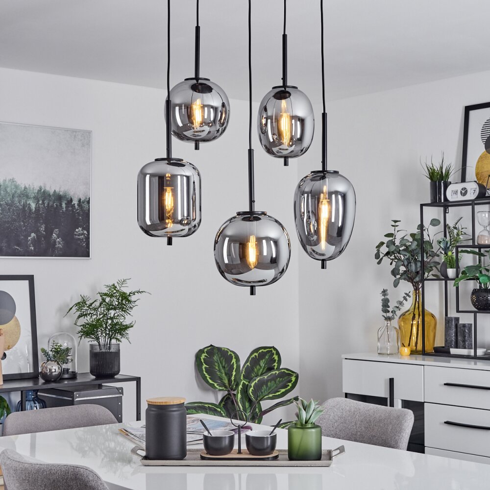 Verbania Lampa Wisząca Czarny, 5-punktowe main product photo
