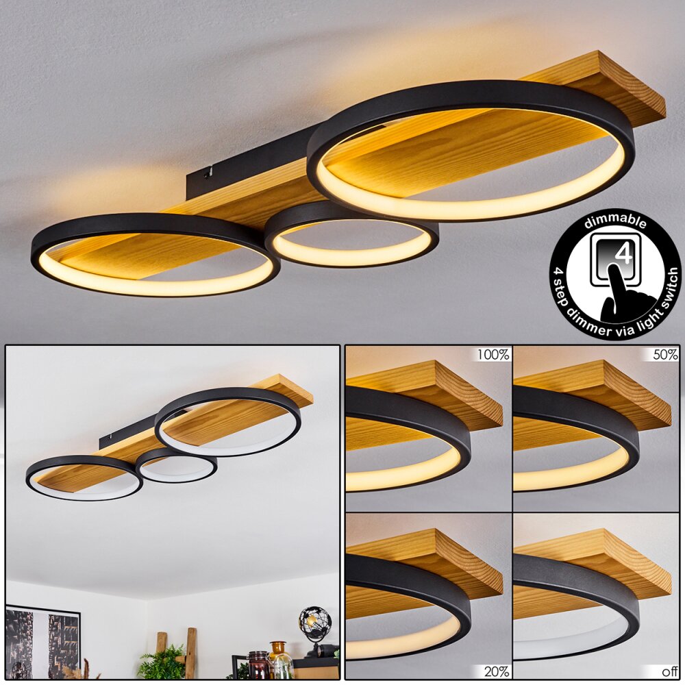 Rodekro Lampa Sufitowa LED Ecru, Czarny, 1-punktowy main product photo