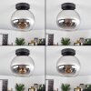 Koyoto  Lampa Sufitowa Szkło 20 cm Chrom, Przezroczysty, Przydymiony, 1-punktowy