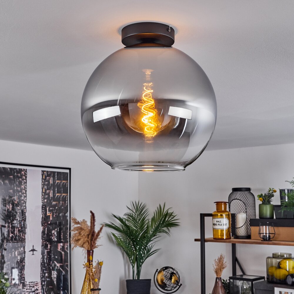 Koyoto Lampa Sufitowa Szkło 30 cm Chrom, Przezroczysty, Przydymiony, 1-punktowy main product photo
