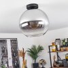 Koyoto  Lampa Sufitowa Szkło 30 cm Chrom, Przezroczysty, Przydymiony, 1-punktowy