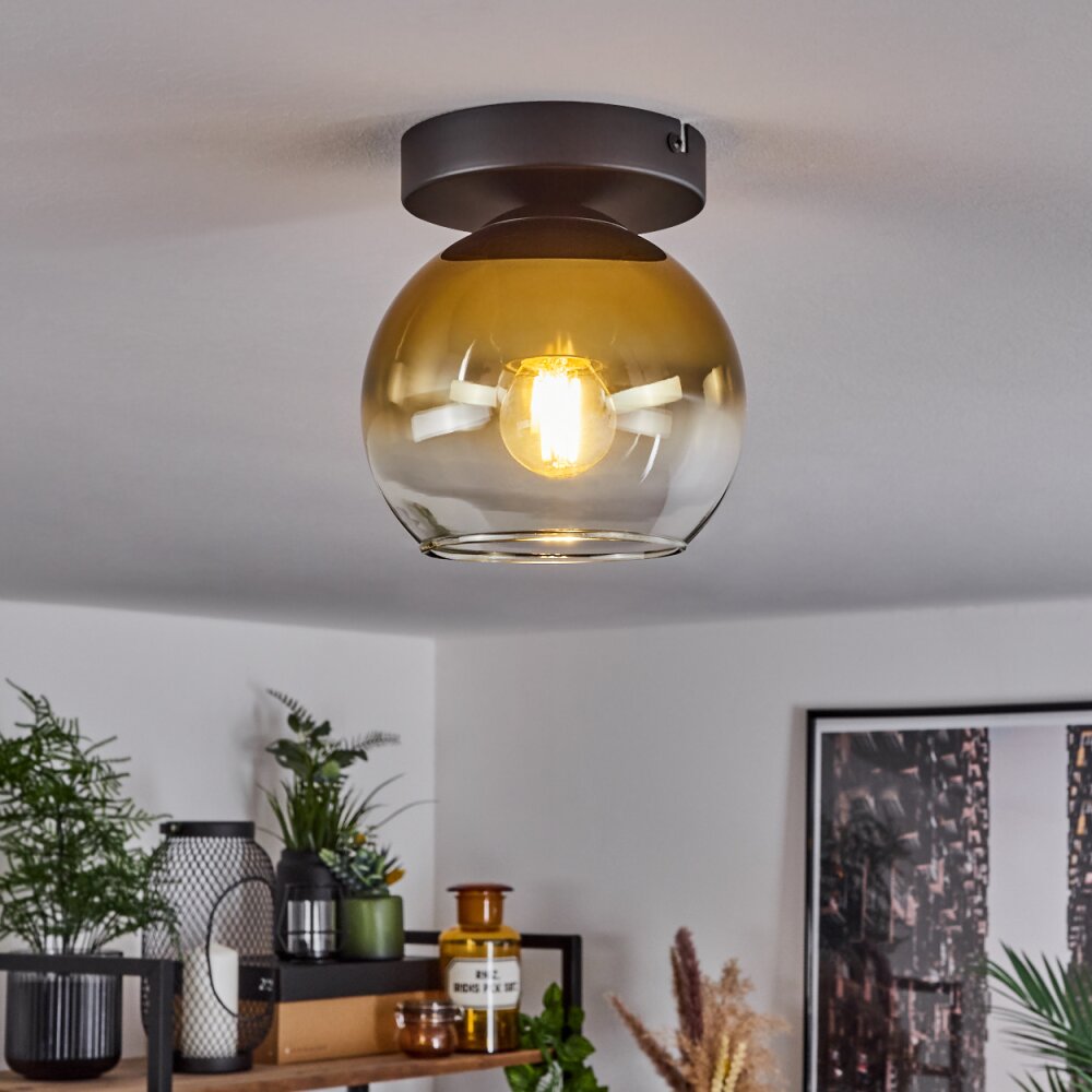 Koyoto Lampa Wisząca Szkło 15 cm Złoty, Przezroczysty, 1-punktowy main product photo