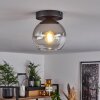 Koyoto  Lampa Wisząca Szkło 15 cm Chrom, Przezroczysty, Przydymiony, 1-punktowy