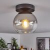 Koyoto  Lampa Wisząca Szkło 15 cm Chrom, Przezroczysty, Przydymiony, 1-punktowy