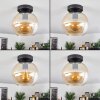 Koyoto  Lampa Sufitowa Szkło 20 cm W kolorze bursztynu, 1-punktowy