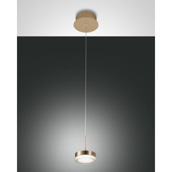 Fabas Luce Dunk Lampa Wisząca LED Mosiądz, 1-punktowy