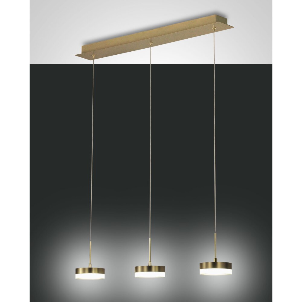 Fabas Luce Dunk Lampa Wisząca LED Mosiądz, 3-punktowe main product photo