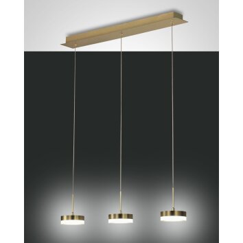Fabas Luce Dunk Lampa Wisząca LED Mosiądz, 3-punktowe