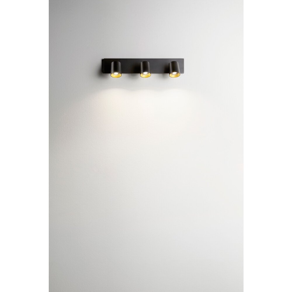 Fabas Luce Modo Lampa ścienna Czarny, 3-punktowe main product photo