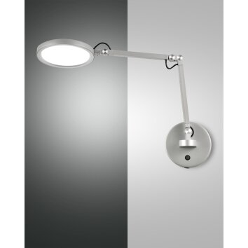 Fabas Luce Regina Lampa ścienna LED Aluminium, 1-punktowy