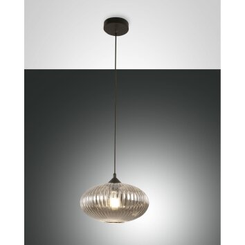 Fabas Luce Fiordaliso Lampa Wisząca Czarny, 1-punktowy