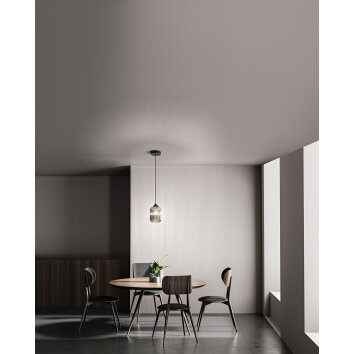 Fabas Luce Aston Lampa Wisząca Czarny, 1-punktowy