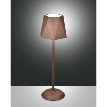 Fabas Luce Katy Lampa stołowa LED Rdzawy, 1-punktowy