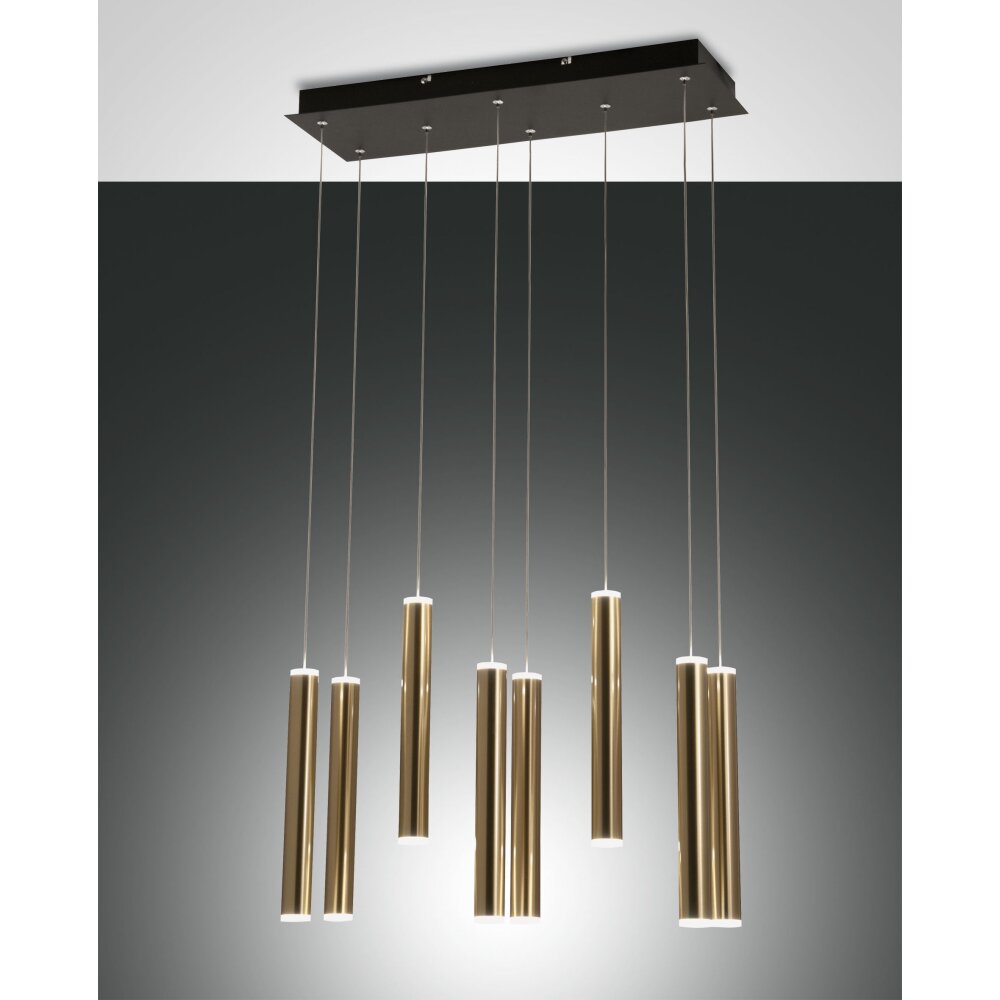Fabas Luce Prado Lampa Wisząca LED Złoty, Czarny, 8-punktowe main product photo