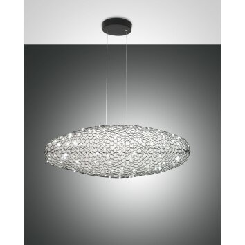 Fabas Luce Sumter Lampa Wisząca LED Czarny, 1-punktowy