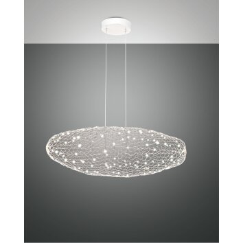 Fabas Luce Sumter Lampa Wisząca LED Biały, 1-punktowy