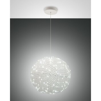 Fabas Luce Sumter Lampa Wisząca LED Biały, 1-punktowy