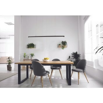 Fabas Luce Mason Lampa Wisząca LED Czarny, 2-punktowe Fabas Luce Mason Lampa Wisząca LED Czarny, 2-punktowe