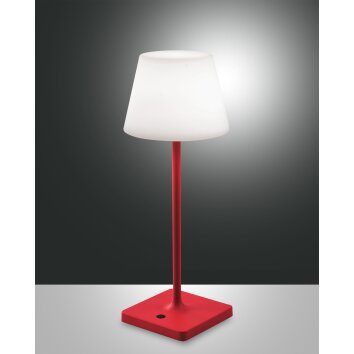 Fabas Luce Adam Lampa stołowa LED Czerwony, 1-punktowy