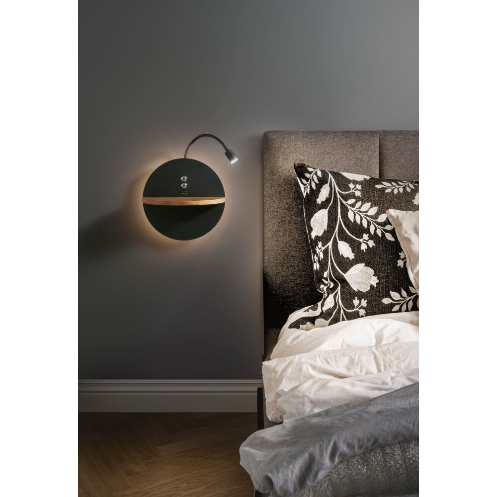 Fabas Luce Dual Lampa ścienna LED Ecru, Czarny, 2-punktowe main product photo