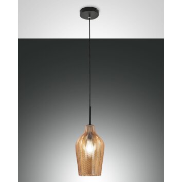 Fabas Luce Stintino Lampa Wisząca Czarny, 1-punktowy