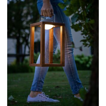 Fabas Luce Blend Lampa stołowa LED Ciemne drewno, 1-punktowy