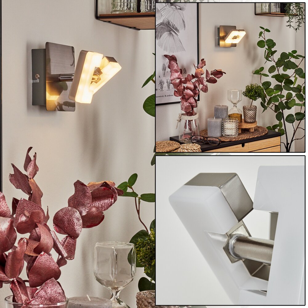 Bobeiro Lampa ścienna LED Nikiel matowy, 1-punktowy main product photo