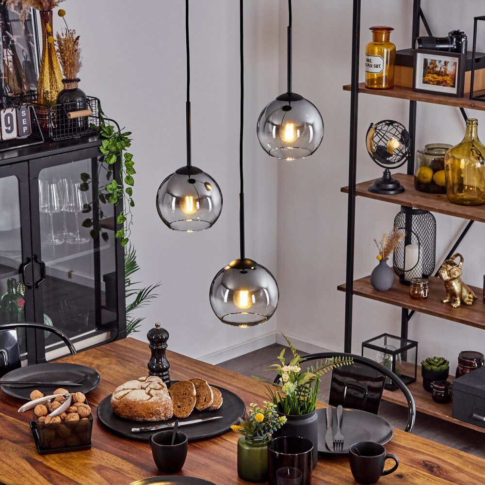 Koyoto Lampa Wisząca Szkło 15 cm Przezroczysty, Przydymiony, 3-punktowe main product photo