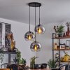 Koyoto  Lampa Wisząca Szkło 25 cm Chrom, Przezroczysty, Przydymiony, 3-punktowe