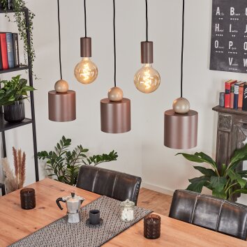Alcafaz Lampa Wisząca mokka, 5-punktowe