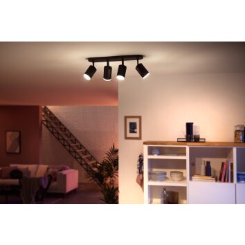 Philips Hue Fugato Lampa Sufitowa LED Czarny, 4-punktowe, Zmieniacz kolorów