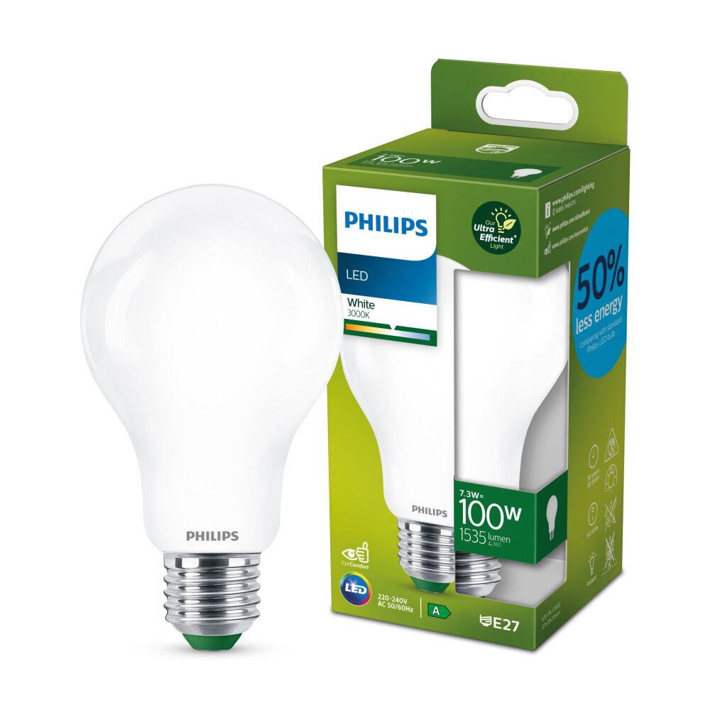 Philips Classic LED E27 7,3 W 3000 kelwin 1535 lumenówów main product photo