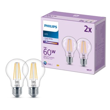 Philips Classic Zestaw 2 lamp LED E27 7 W 4000 kelwin 850 lumenów