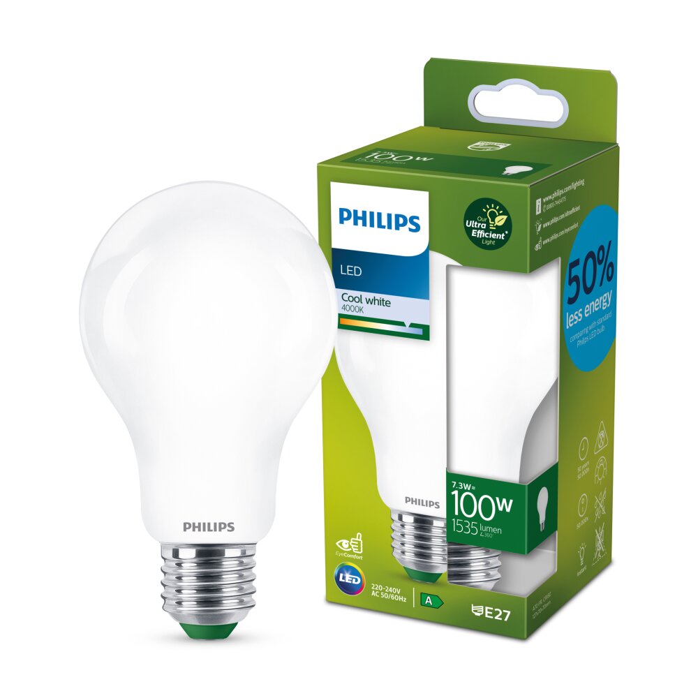 Philips Classic LED E27 7,3 W 4000 kelwin 1535 lumenów main product photo