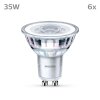 Philips Classic Zestaw 6 lamp LED GU10 3,5 W 2700 kelwin 255 lumenówów