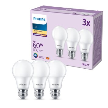 Philips Classic Zestaw 3 lamp LED E27 8 W 2700 kelwin 806 lumenówów