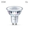 Philips Classic Zestaw 6 żarówek LED GU10 3,5 W 4000 kelwin 275 lumenówów