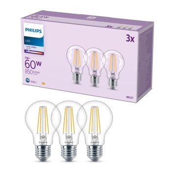 Philips Classic Zestaw 3 lamp LED E27 7 W 4000 kelwin 850 lumenów