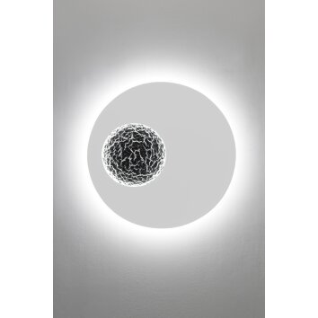 Holländer LUNA Lampa ścienna LED Srebrny, Biały, 2-punktowe