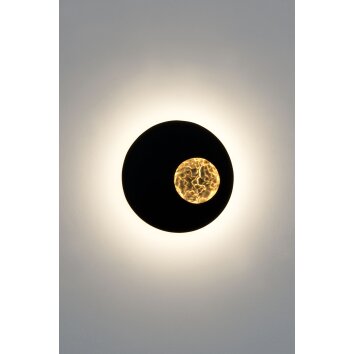 Holländer LUNA Lampa ścienna LED Brązowy, Złoty, Czarny, 2-punktowe