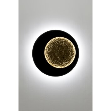 Holländer PLENILUNIO Lampa ścienna LED Brązowy, Złoty, Czarny, 2-punktowe