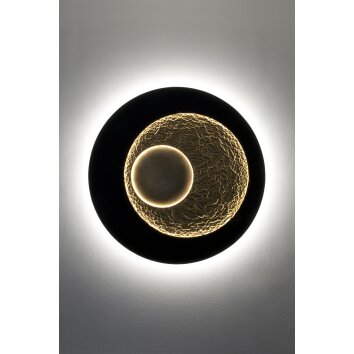 Holländer URANO Lampa ścienna LED Brązowy, Złoty, Czarny, 3-punktowe