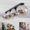 Koyoto  Lampa Sufitowa Szkło 25 cm Chrom, Przezroczysty, Przydymiony, 4-punktowe