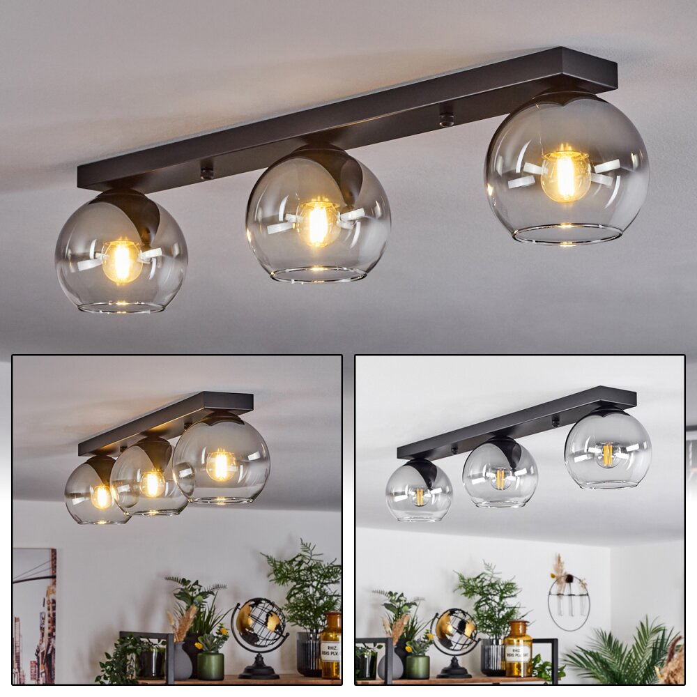 Koyoto Lampa Wisząca Szkło 15 cm Przezroczysty, Przydymiony, 3-punktowe main product photo